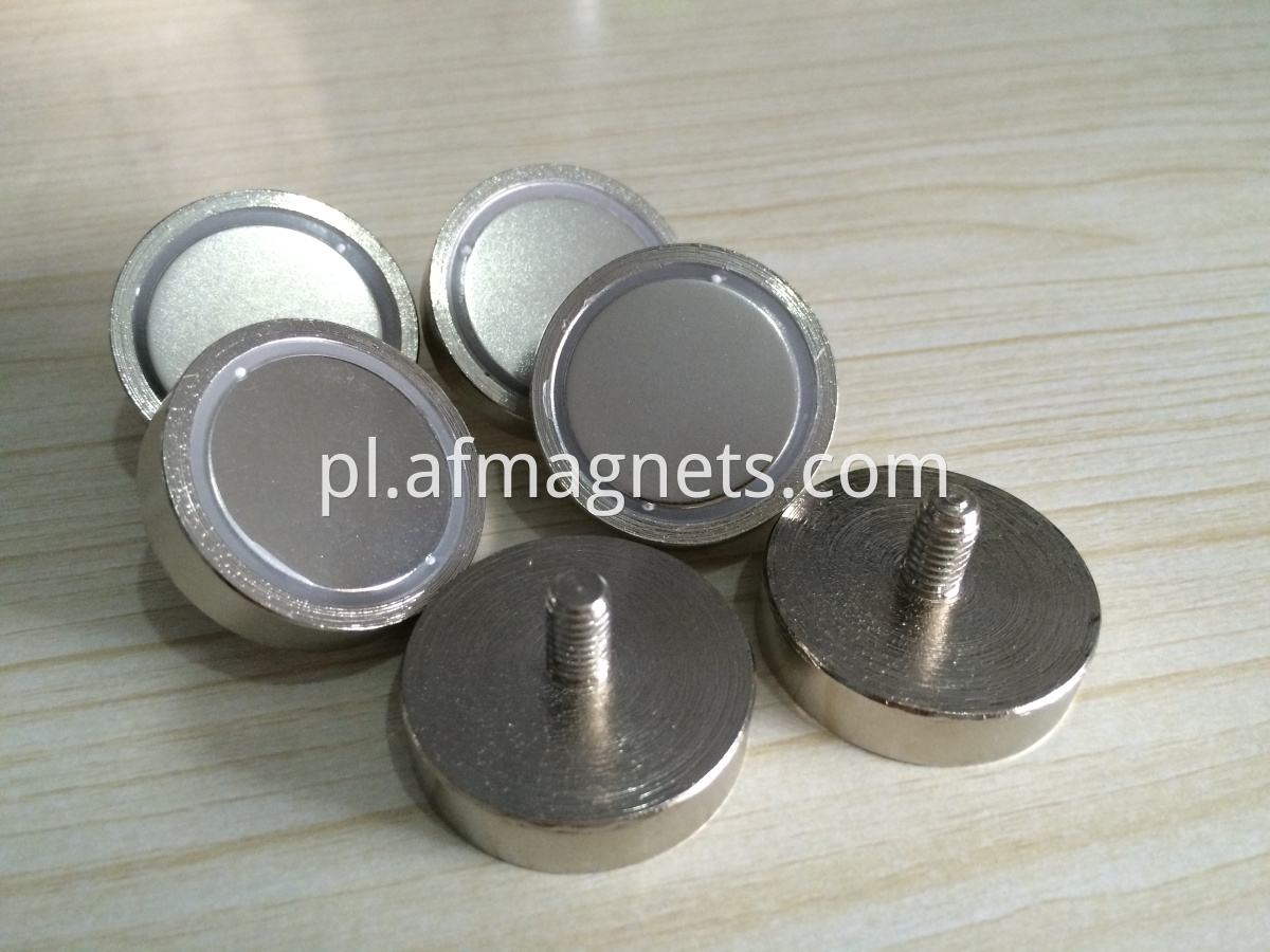 Dia 32mm Neodymium Pot Magnets With Male Thread